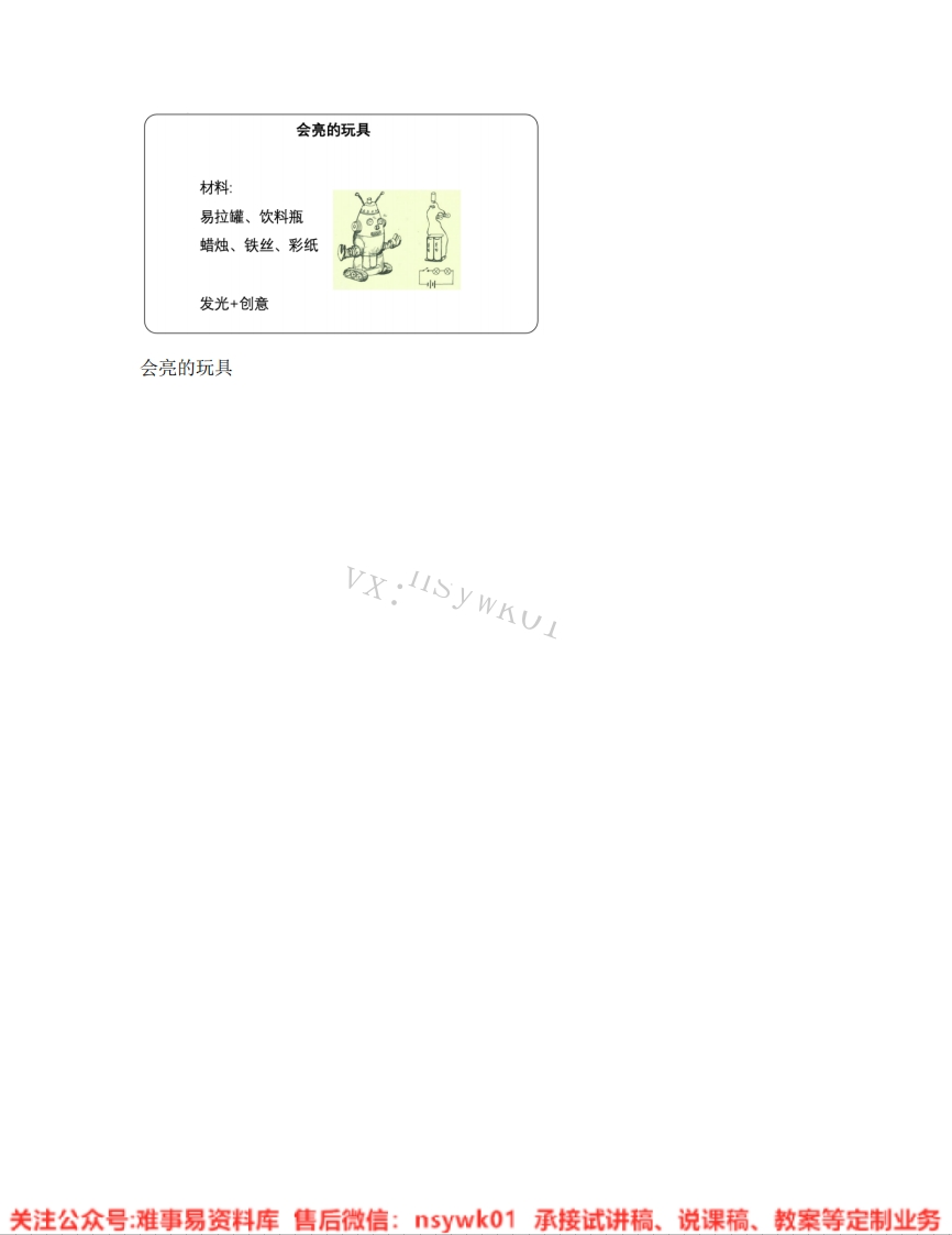 人教版-美术五年级下册《15.第15课会亮的玩具》试讲逐字稿-难事易资料库