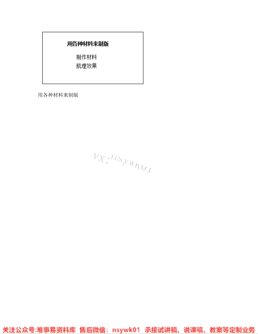 人美版-美术六年级下册《07.第7课用各种材料来制版》试讲逐字稿-难事易资料库