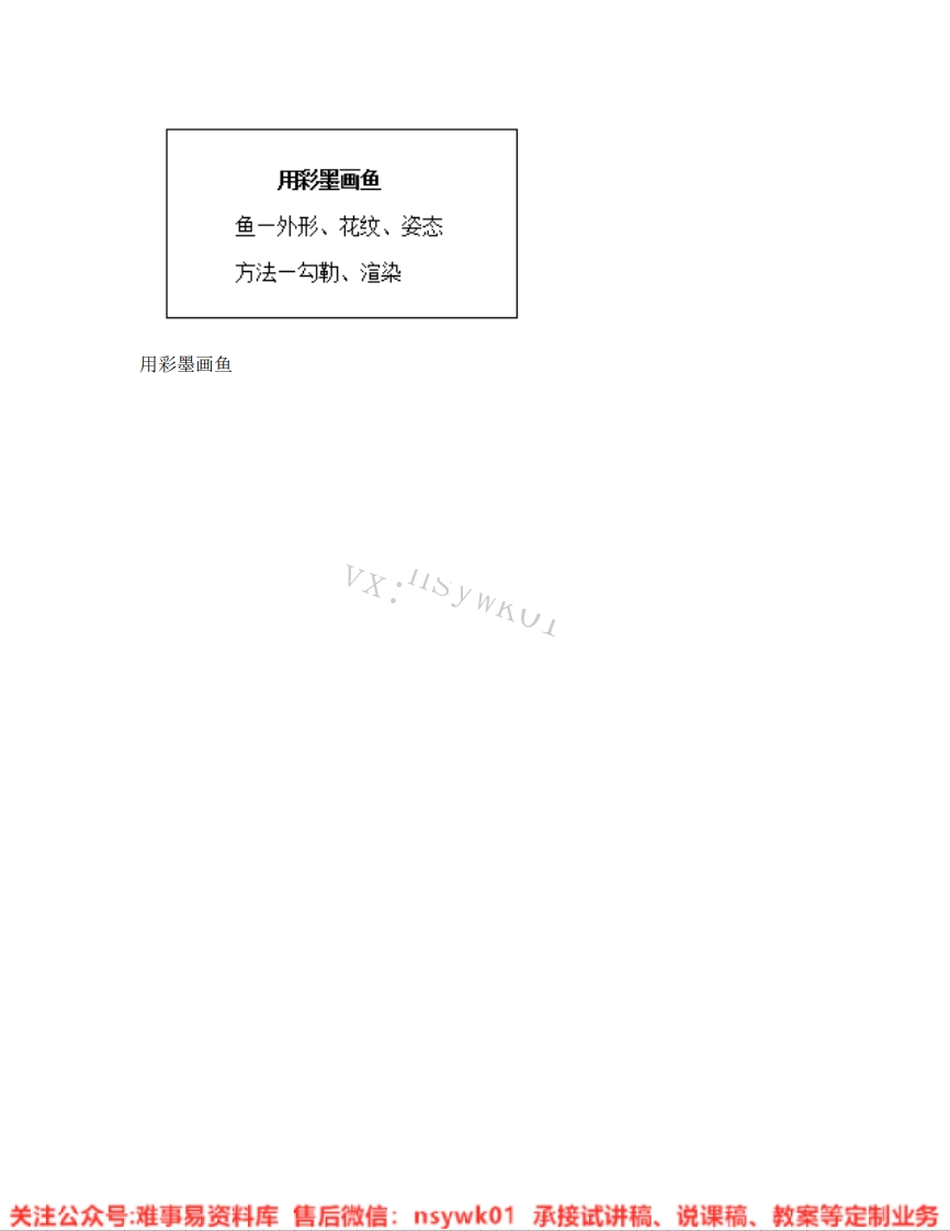 人美版-美术四年级下册《09.第9课用彩墨画鱼》试讲逐字稿-难事易资料库