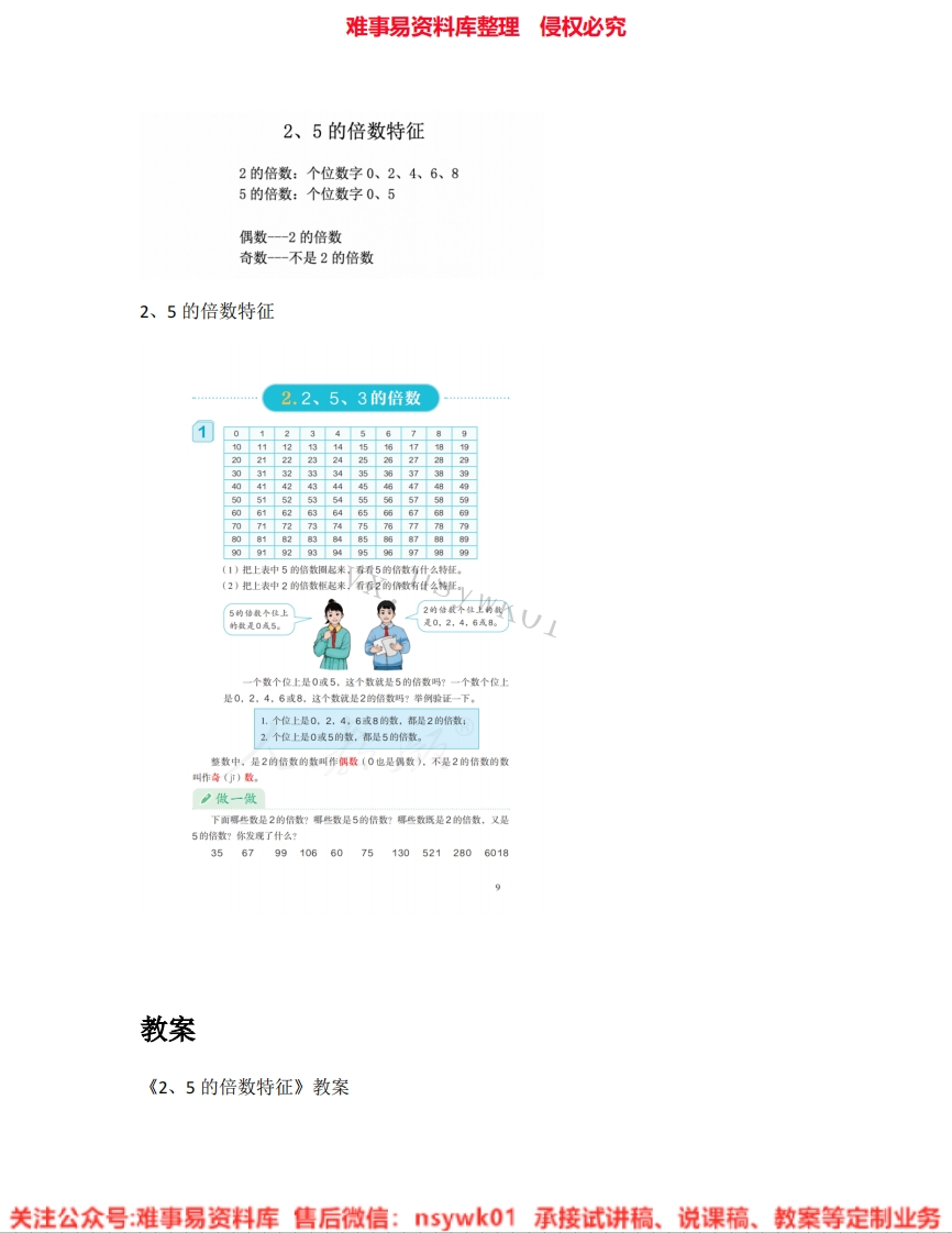 四年级上册-冀教版《03.倍数》试讲逐字稿-难事易资料库