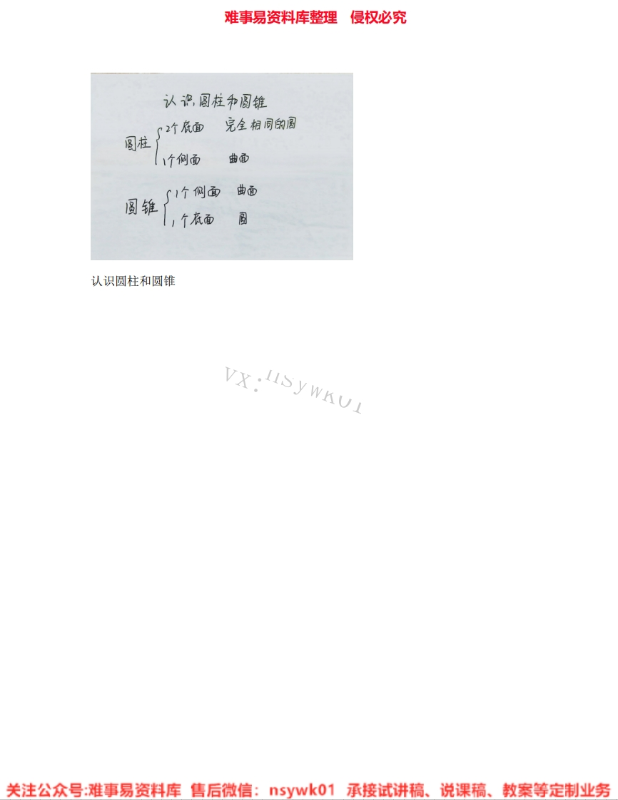 数学六年级下册-苏教版《03.圆柱和圆锥》试讲逐字稿-难事易资料库